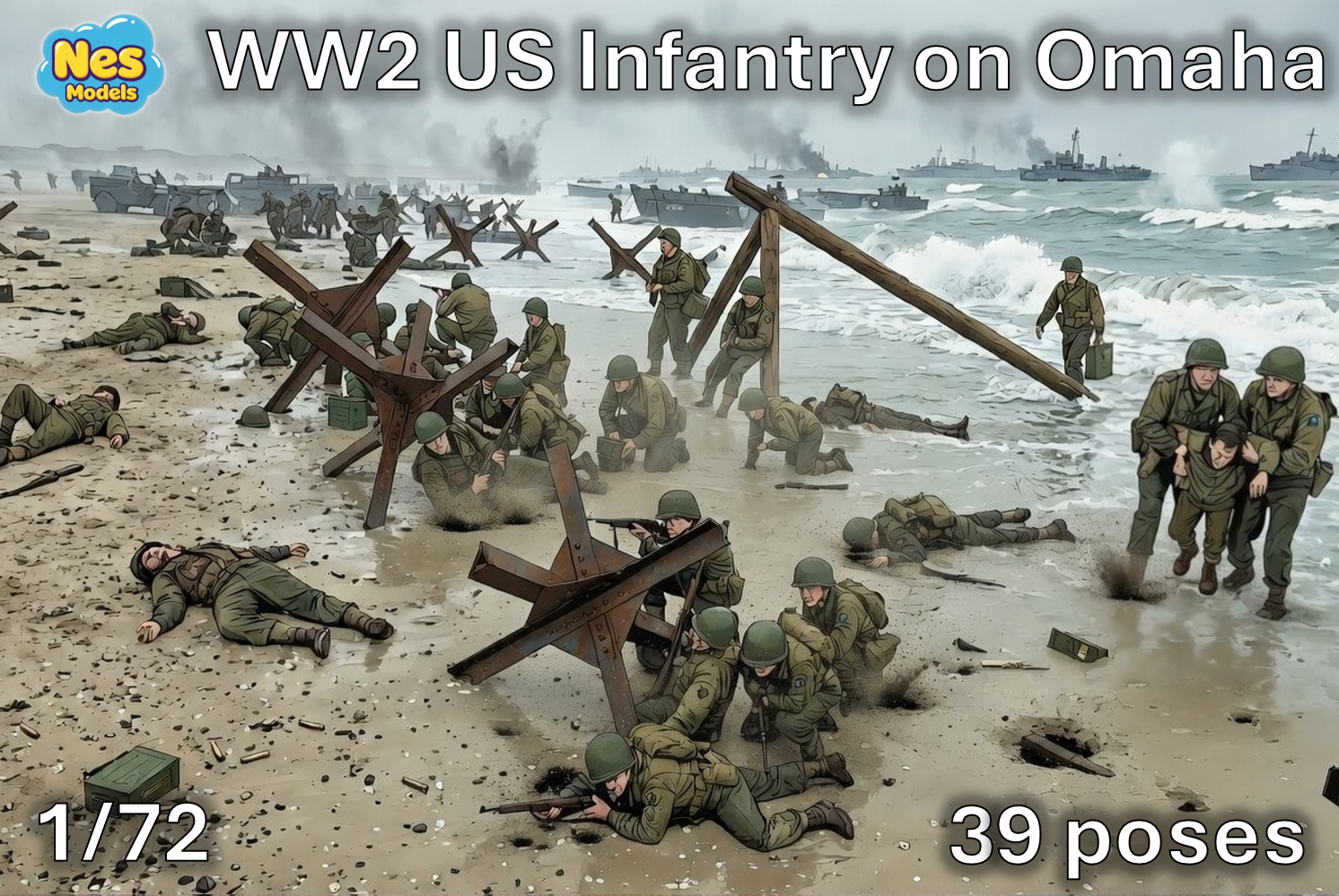 Infanterie US sur Omaha Beach