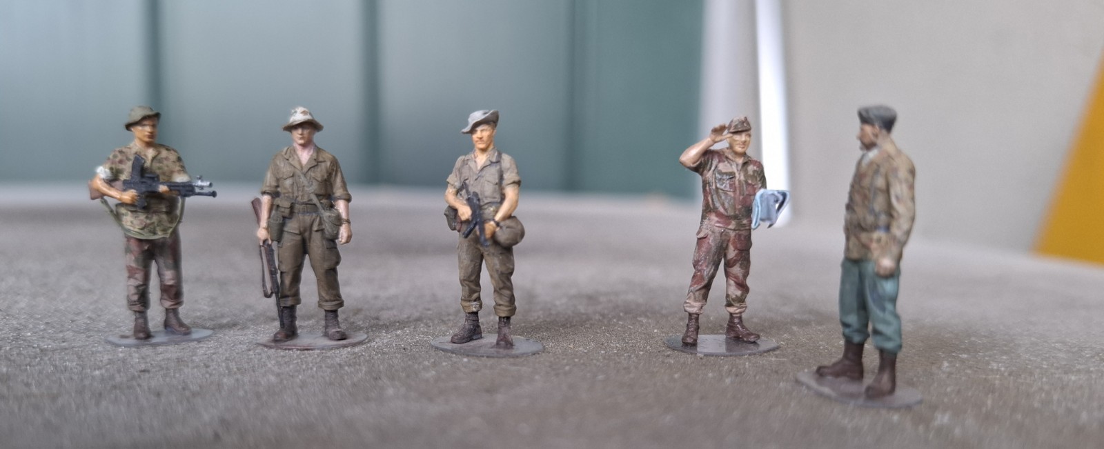 Diorama Indochine, figurines peintes